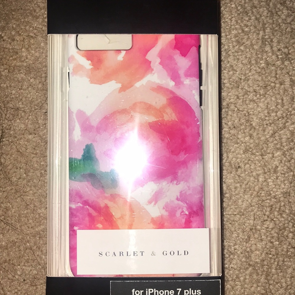 Scarlet & Gold Floral iPhone 7 Plus Case